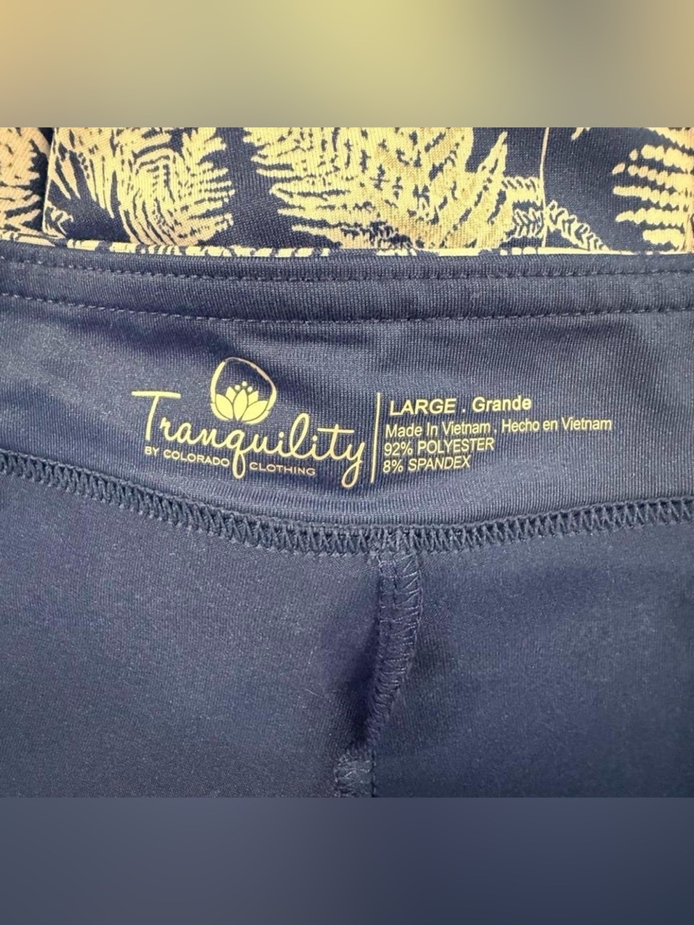 Tranquility by Colorado Clothing Navy Skort with White Fern Print - Picture 3 of 8